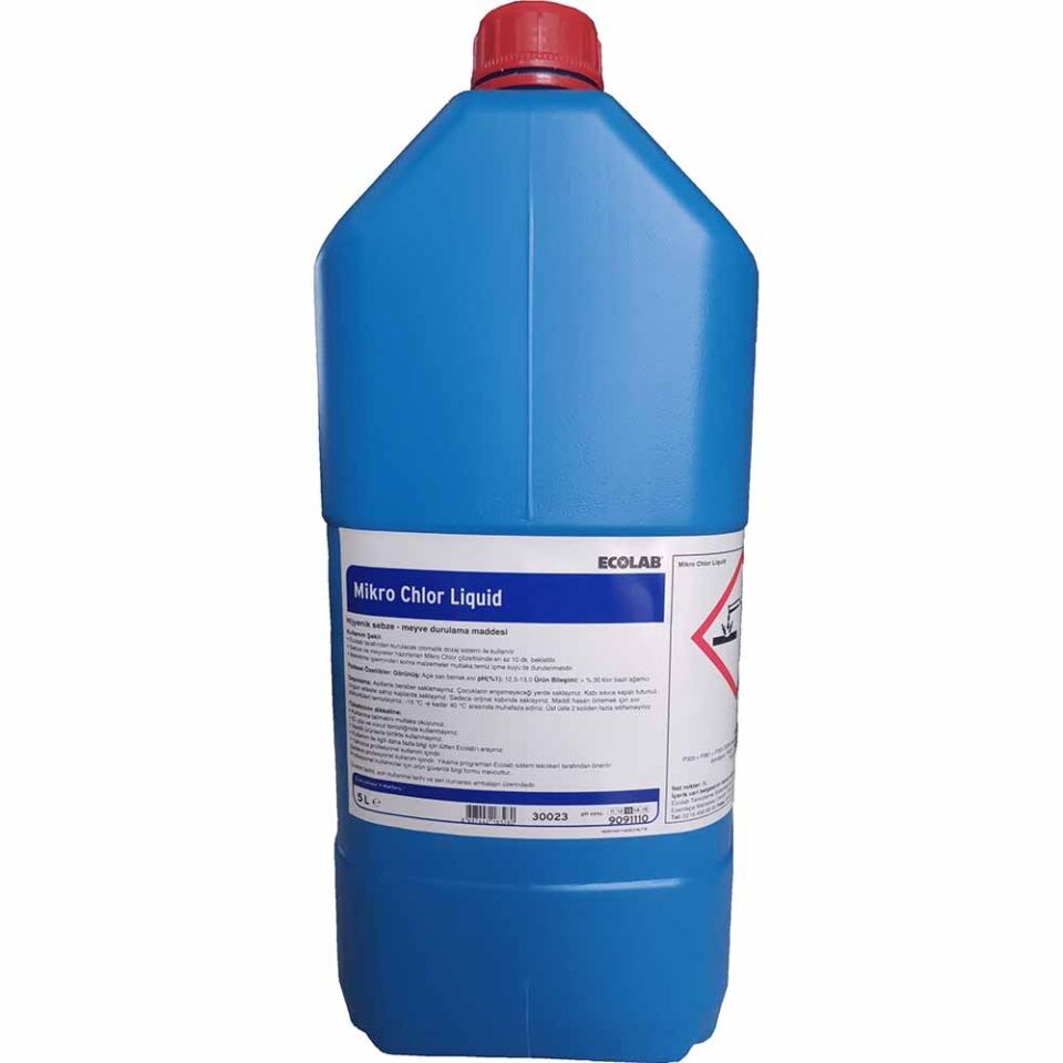 Mikro Chlor Liquid 5,45kg (Sebze ve meyveler için hijyenik durulama ürünü)