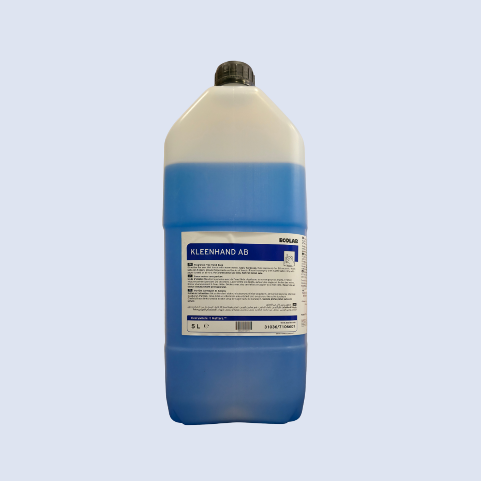 Kleenhand AB 5,10kg (Mavi renkli parfüm içermeyen hijyenik sıvı el yıkama maddesi)