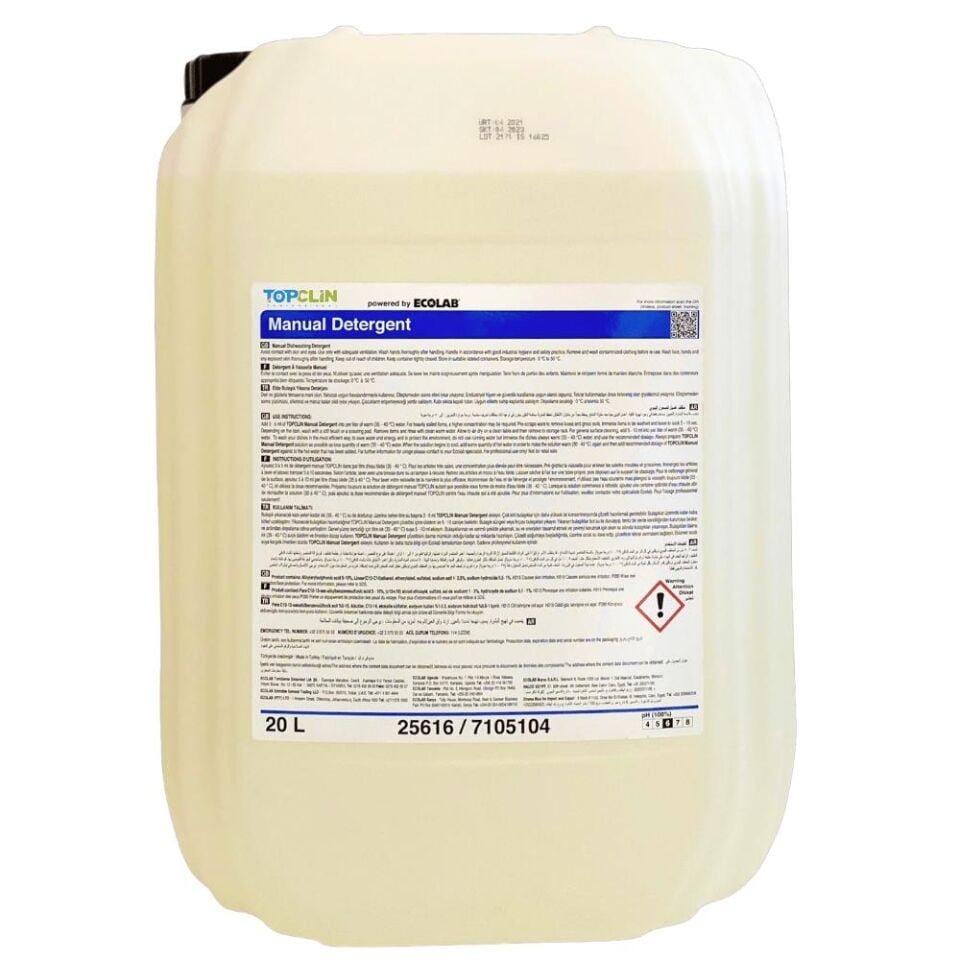 TopClin Manual Detergent 20,80kg (Elde bulaşık yıkama deterjanı)
