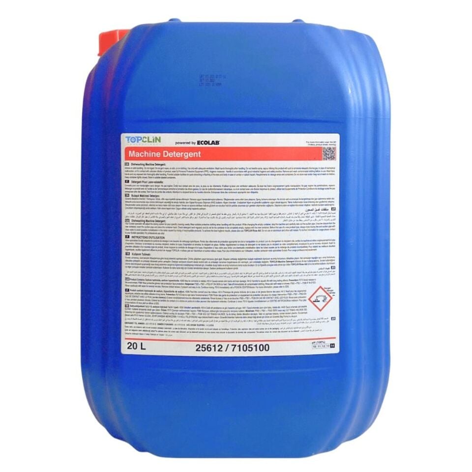 TopClin Dishmachine Detergent 22,30kg (Endüstriyel Bulaşık Makineleri için Sıvı Deterjanı)