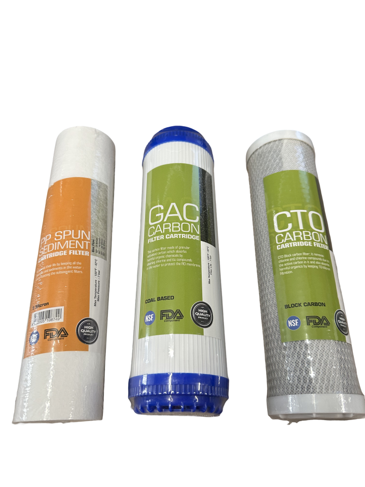 Vela Aquaturk Açık Kasa Ters Osmoz Evsel Arıtma Orjinal Filtre Seti Nsf Belgeli 3 filtre
