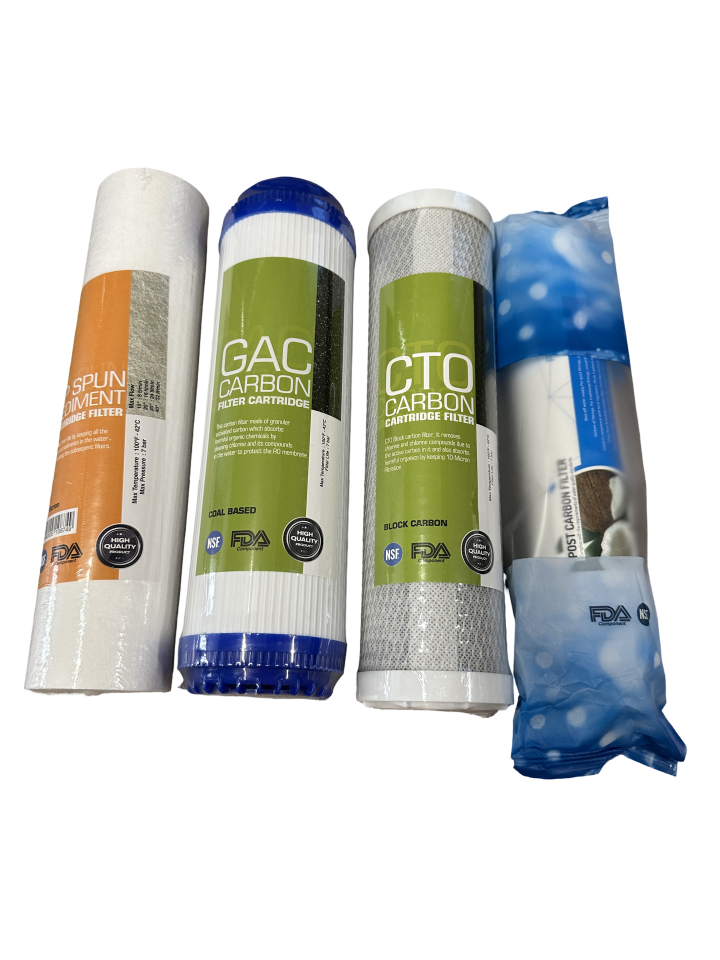 Vela Aquaturk Açık Kasa Ters Osmoz Evsel Arıtma Orjinal Filtre Seti Nsf Belgeli 4 filtre