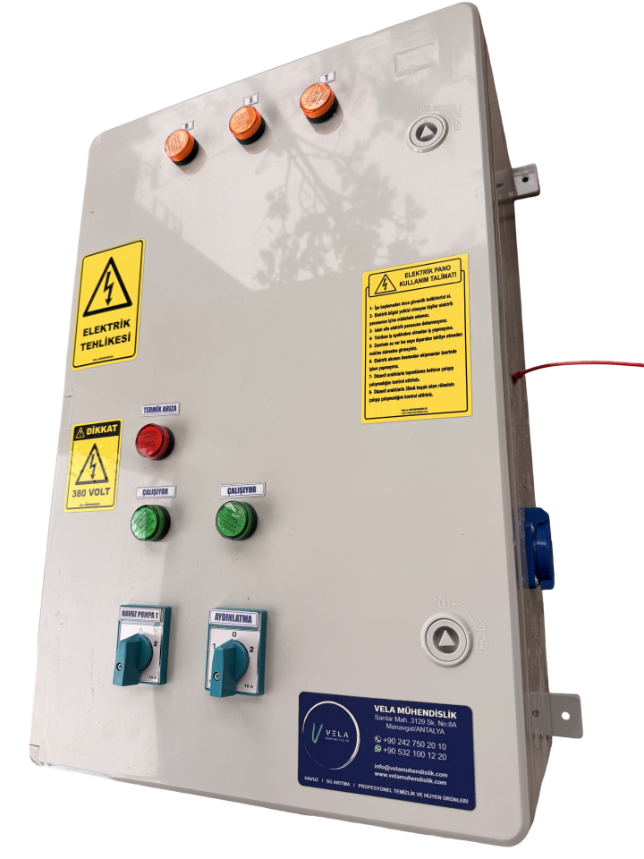 Trifaze Havuz Elektrik Kontrol ve Koruma Panosu